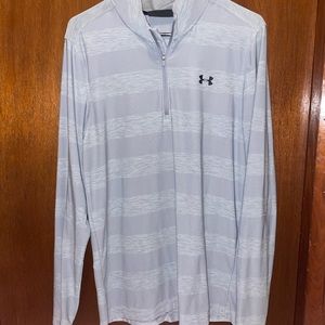 Striped Grey Under Armour 1/4 Zip Up Shirt